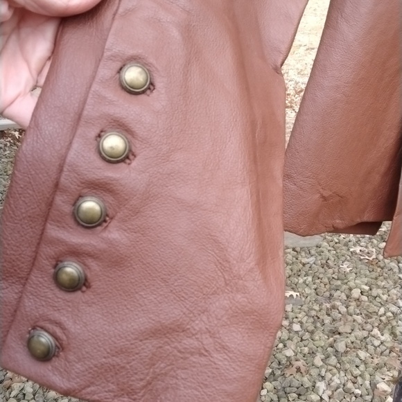 Metro Style leather jacket Genuine Leather Vintage Size 8 - Picture 6 of 16